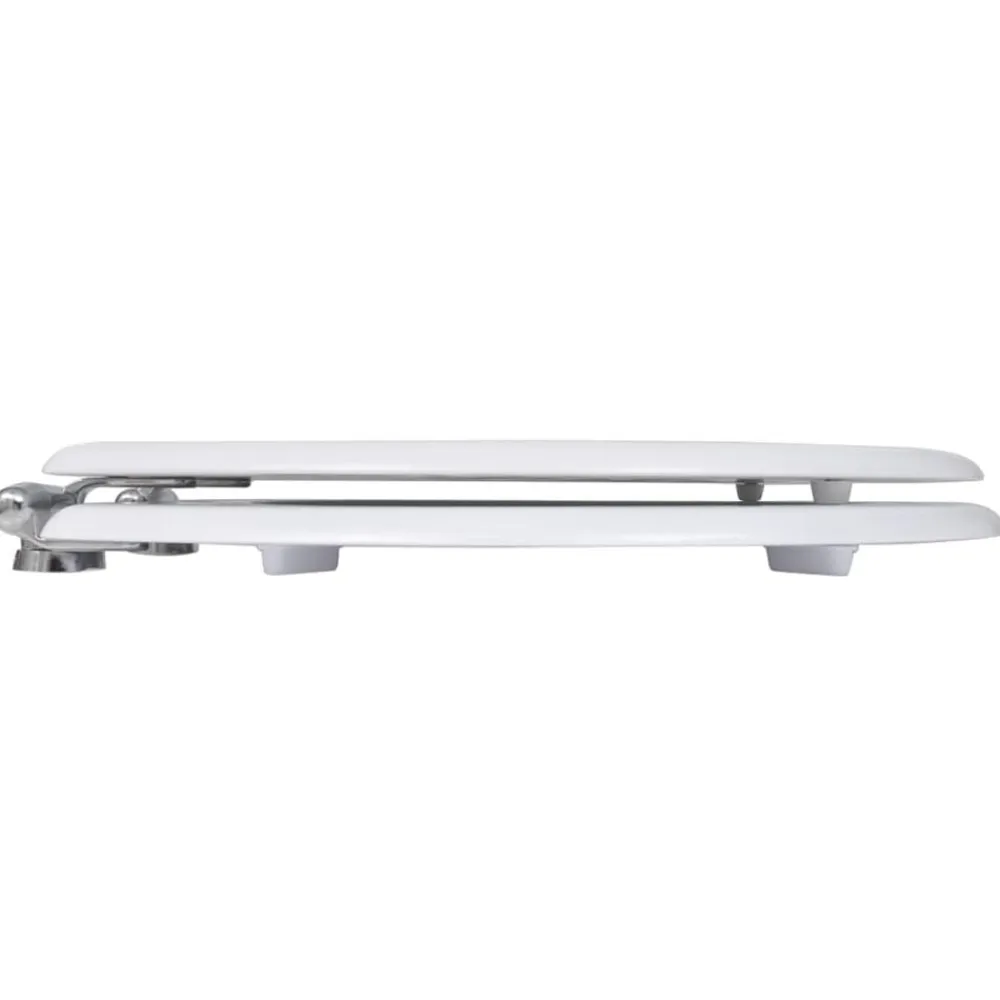 vidaXL Fontanería-Asiento inodoro WC MDF tapa de cierre suave diseño blanco
