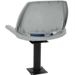 vidaXL Asiento para barco con pedestal giratorio 360° Azul y blanco Best