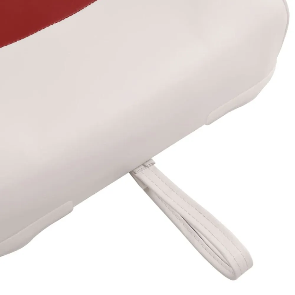 vidaXL Asiento para barco con pedestal giratorio 360° Blanco y rojo Online