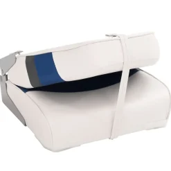vidaXL Asiento para barco con pedestal giratorio 360° Blanco y azul New