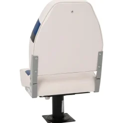vidaXL Asiento para barco con pedestal giratorio 360° Blanco y azul New