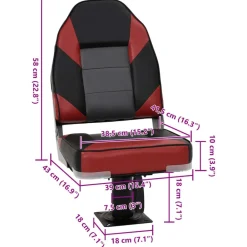 vidaXL Vehículos-Asiento para barco con pedestal giratorio 360°