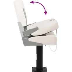 vidaXL Vehículos-Asiento para barco con pedestal giratorio 360°
