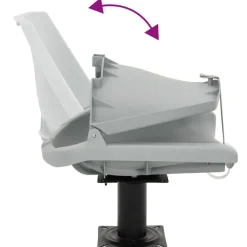 vidaXL Asiento para barco con pedestal giratorio 360° Gris New