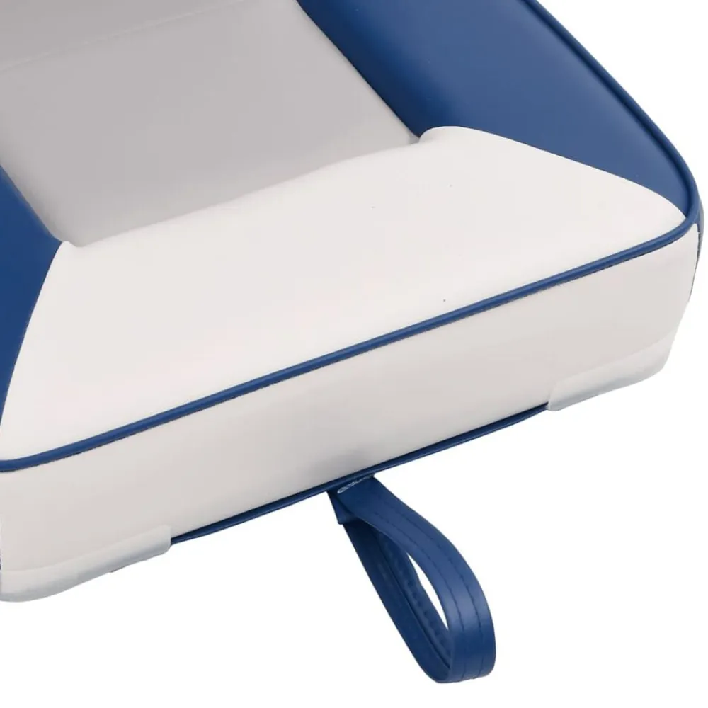 vidaXL Asiento para barco con pedestal giratorio 360° Blanco y azul New