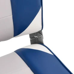 vidaXL Asiento para barco con pedestal giratorio 360° Blanco y azul New