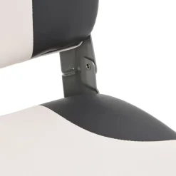vidaXL Asiento plegable para barco 1 juego con respaldo bajo correa fijación gris oscuro y blanco Online