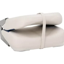 vidaXL Asiento plegable para barco 1 juego con cojín blanco y azul Azul y blanco Best