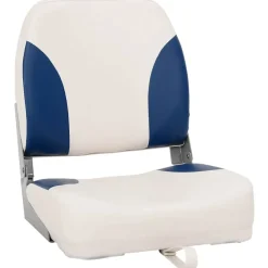 vidaXL Asiento plegable para barco 1 juego 41x36x48 cm Azul y blanco Outlet