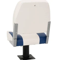 vidaXL Asiento plegable para barco 1 juego 41x36x48 cm Azul y blanco Outlet