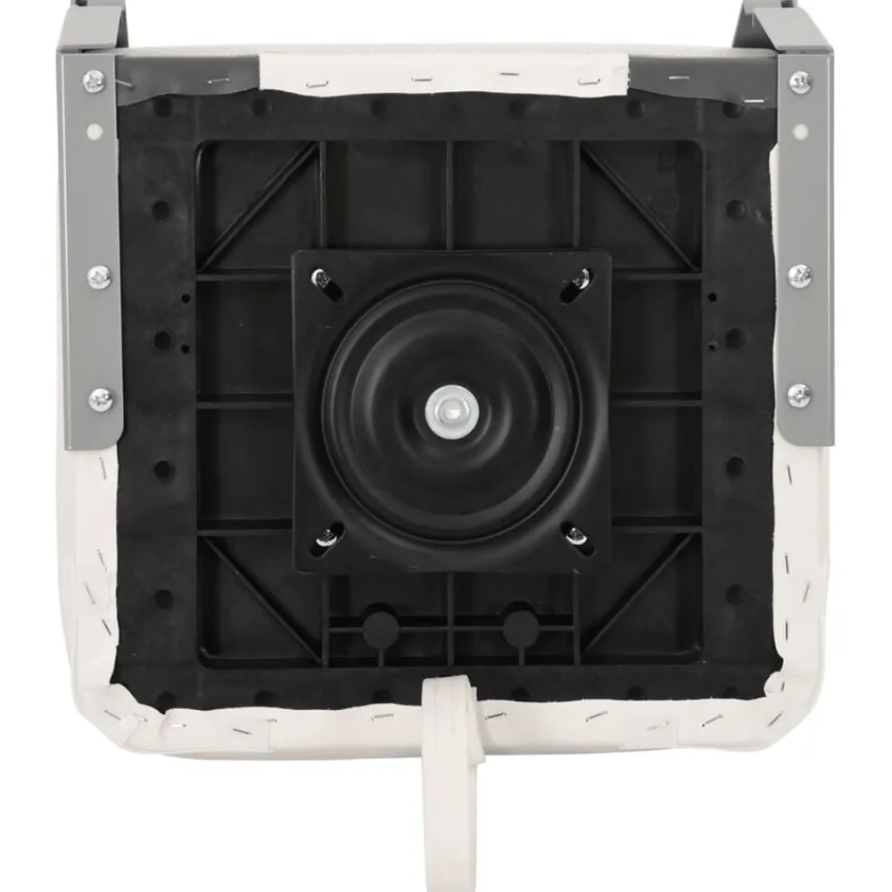 vidaXL Asiento plegable para barco 1 juego con respaldo bajo correa fijación gris oscuro y blanco Outlet
