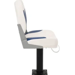 vidaXL Asiento plegable para barco 1 juego 41x36x48 cm Azul y blanco Hot