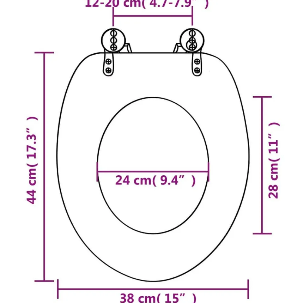 vidaXL Fontanería-Asiento WC tapa de cierre suave MDF verde diseño gotas de agua