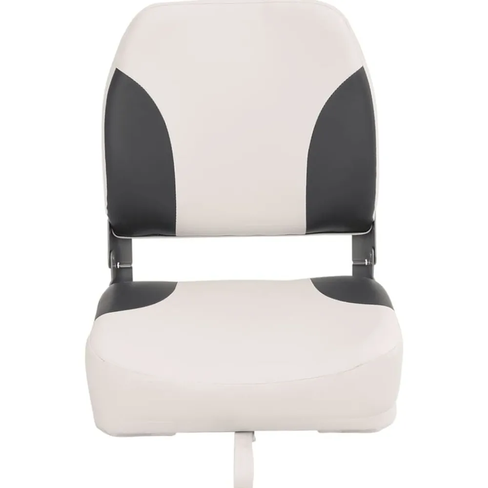 vidaXL Asientos de barco plegables con respaldo alto 2 uds 41x36x48 cm gris oscuro y blanco Sale