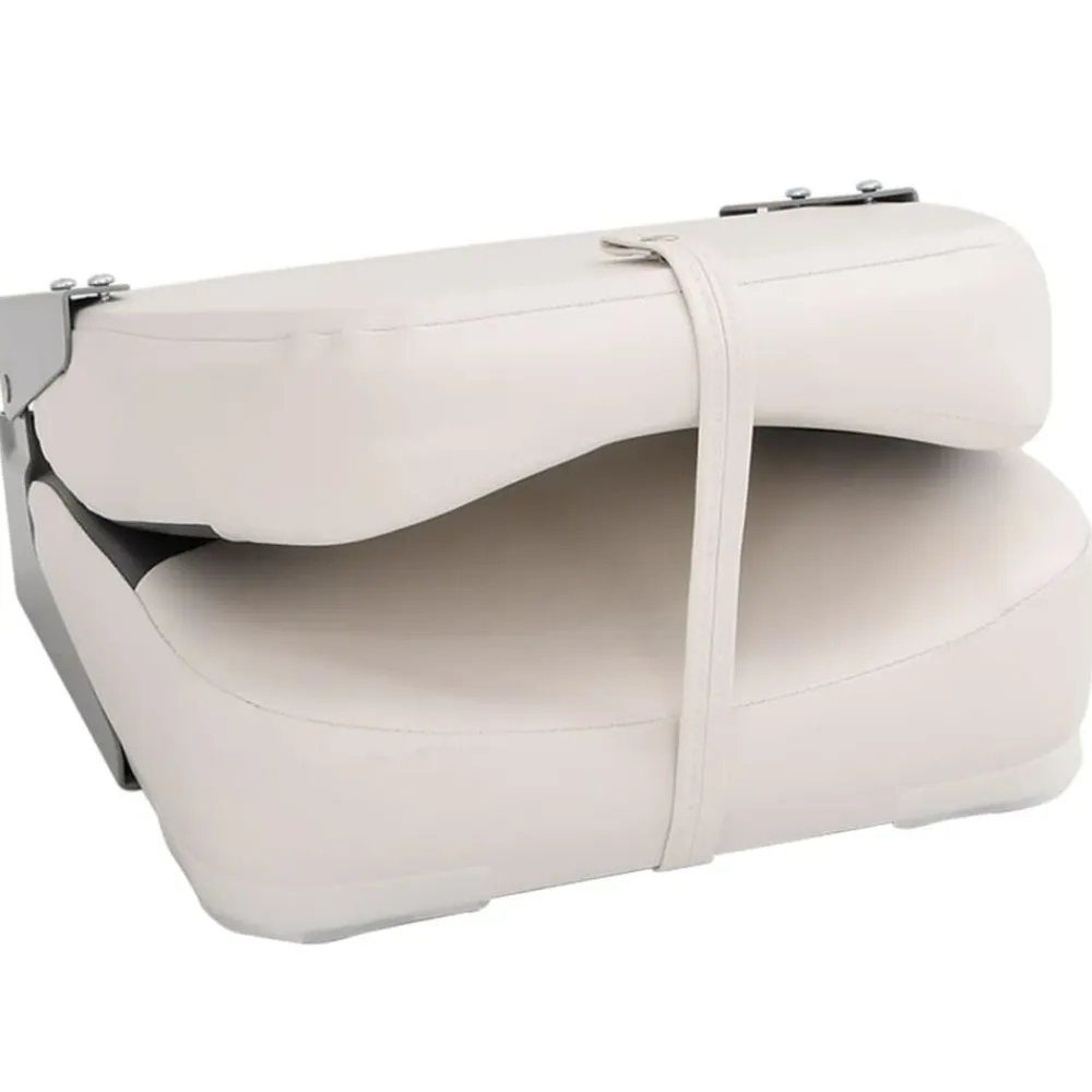 vidaXL Asientos de barco plegables con respaldo alto 2 uds 41x36x48 cm gris oscuro y blanco Sale