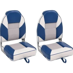 vidaXL Vehículos-Asientos de barco plegables con respaldo alto 2 uds 39x43x58 cm