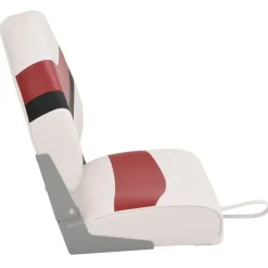 vidaXL Asientos de barco plegables con respaldo alto 2 uds 44x38x55 cm Rojo y negro New