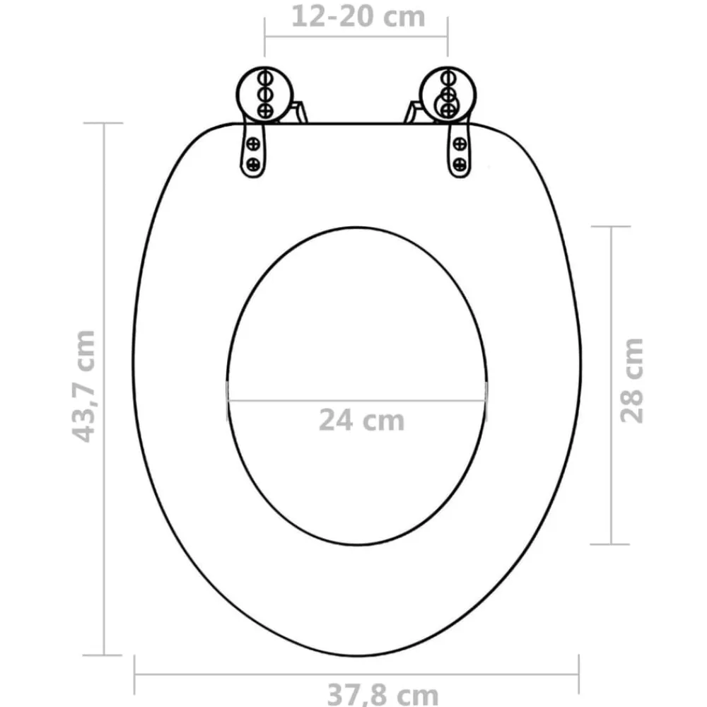 vidaXL Fontanería-Asientos de inodoro con tapa 2 uds MDF diseño fondo submarino