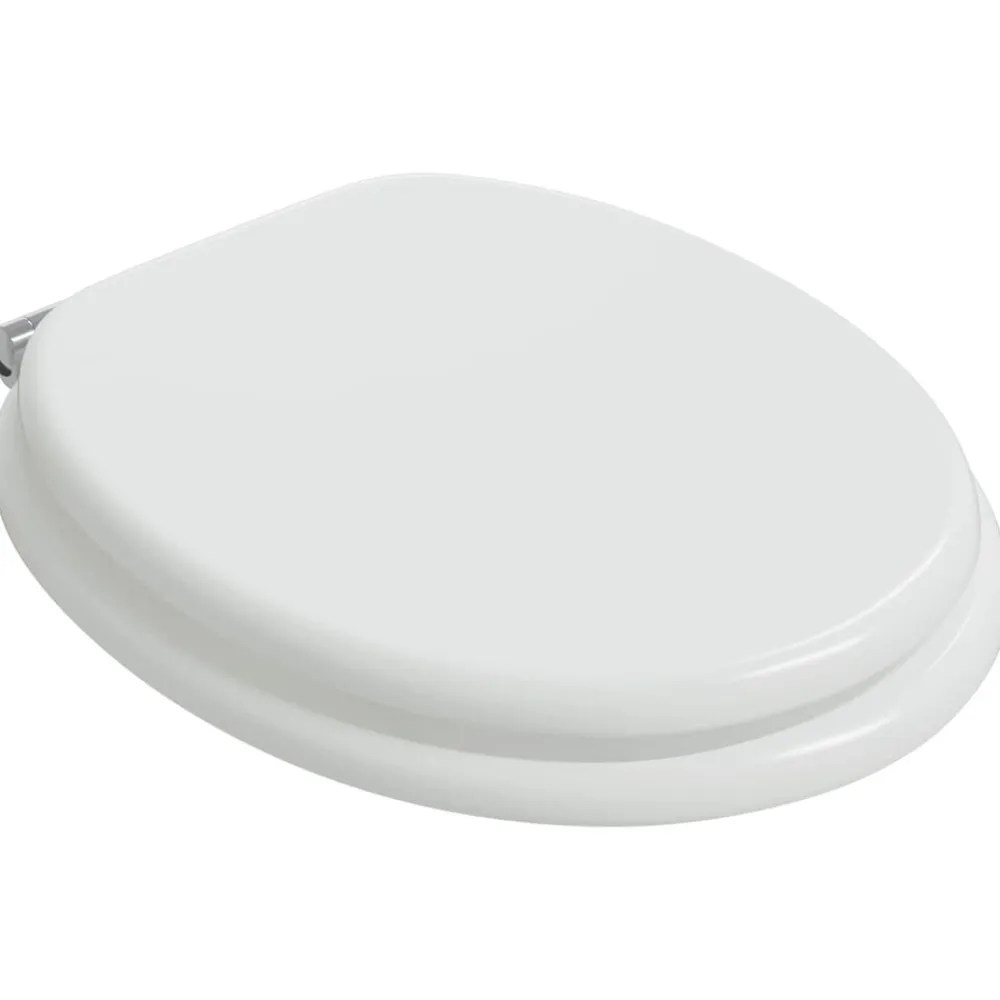 vidaXL Asientos de inodoro con tapas de cierre suave 2 uds MDF blanco Outlet