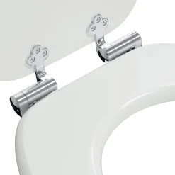 vidaXL Asientos de inodoro con tapas de cierre suave 2 uds MDF blanco Outlet