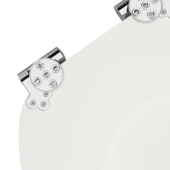 vidaXL Asientos de inodoro con tapas de cierre suave 2 uds MDF blanco Outlet