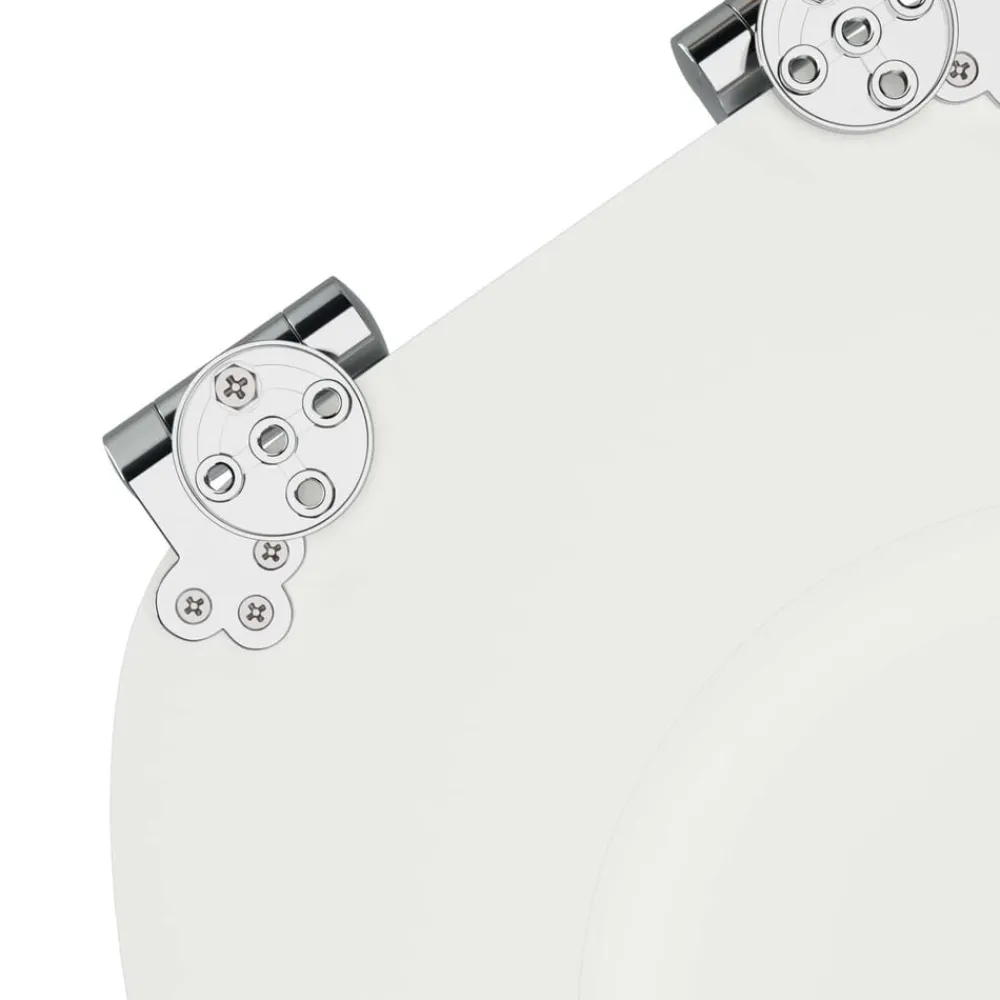 vidaXL Asientos de inodoro con tapas de cierre suave 2 uds MDF blanco Outlet