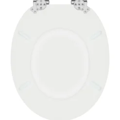 vidaXL Asientos de inodoro con tapas de cierre suave 2 uds MDF blanco Outlet