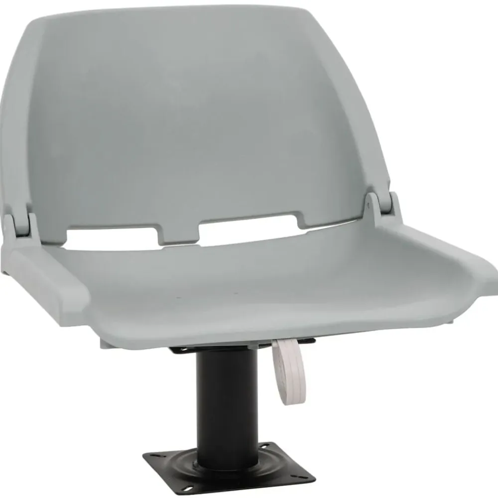 vidaXL Asientos plegables de barco sin cojín 2 uds 48x51x41 cm Gris Discount