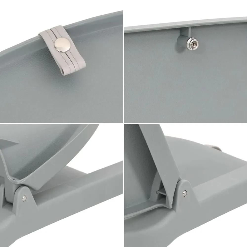 vidaXL Asientos plegables de barco sin cojín 2 uds 48x51x41 cm Gris Discount