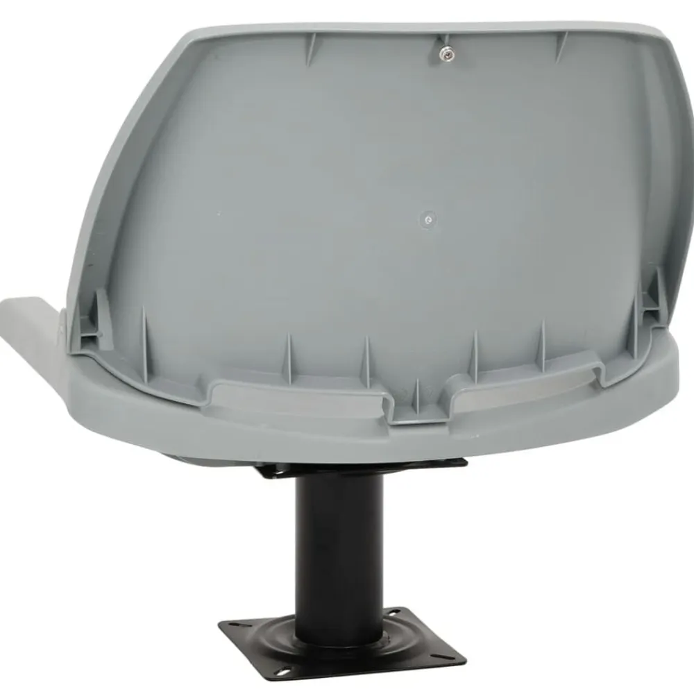 vidaXL Asientos plegables de barco sin cojín 2 uds 48x51x41 cm Gris Discount
