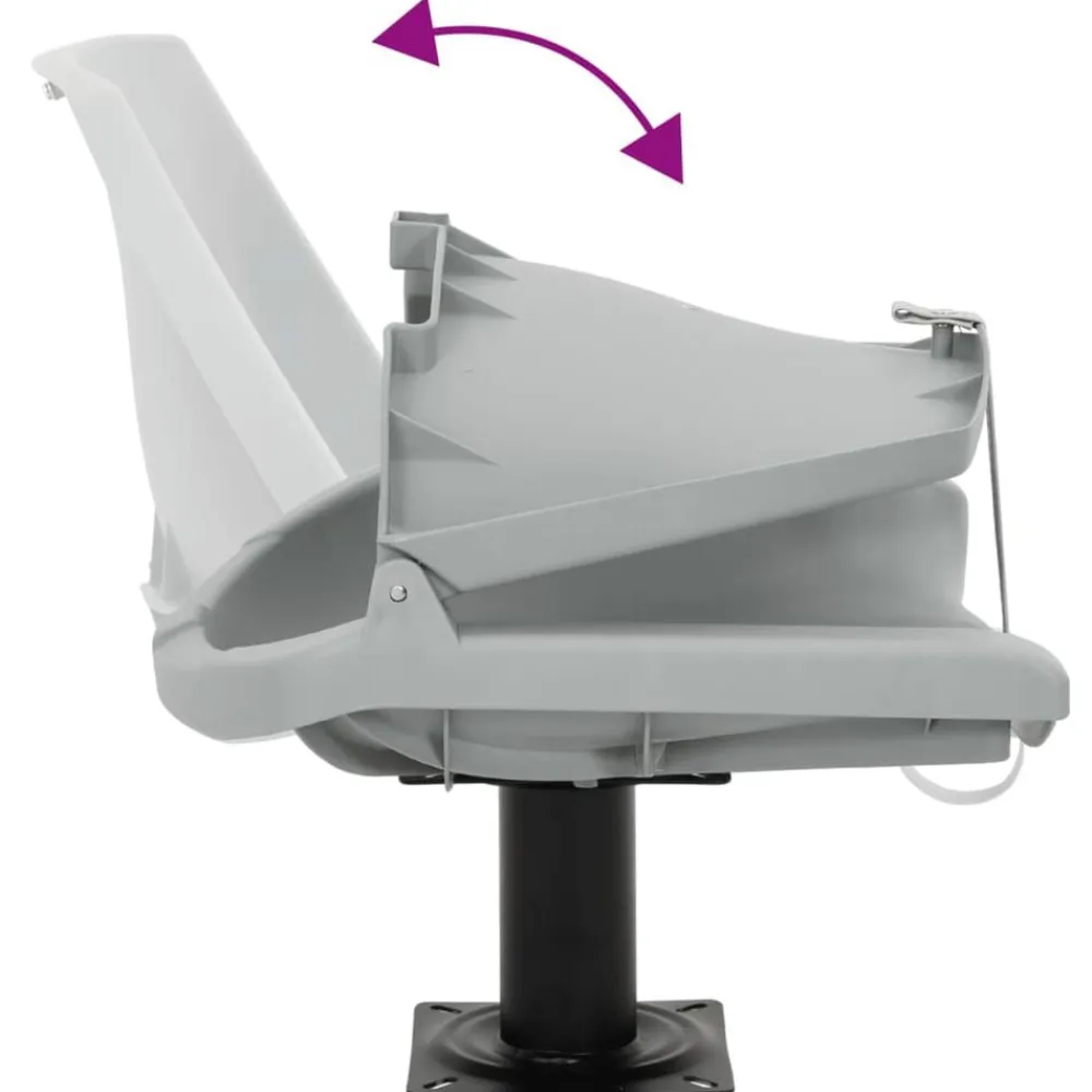vidaXL Asientos plegables de barco sin cojín 2 uds 48x51x41 cm Gris Discount