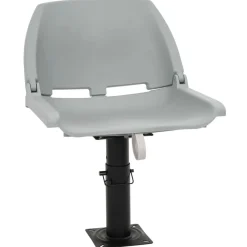 vidaXL Asientos plegables de barco sin cojín 2 uds 48x51x41 cm Gris Online