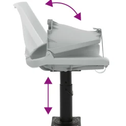 vidaXL Asientos plegables de barco sin cojín 2 uds 48x51x41 cm Gris Online