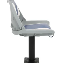 vidaXL Asientos plegables de barco 2 uds 48x51x41 cm Azul y blanco Sale