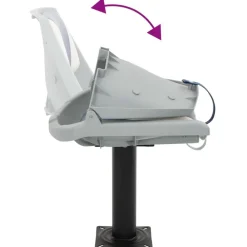 vidaXL Asientos plegables de barco 2 uds 48x51x41 cm Azul y blanco Sale