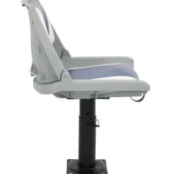 vidaXL Asientos plegables de barco 2 uds 48x51x41 cm Azul y blanco Hot