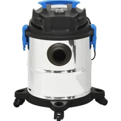 vidaXL Aspirador en seco y húmedo plateado 1200 W 20 L New