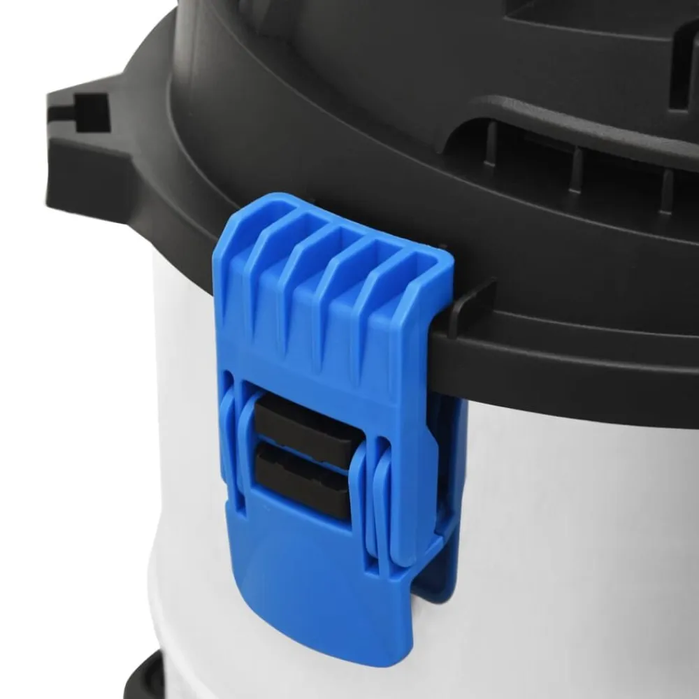 vidaXL Electrodomésticos-Aspirador en seco y húmedo plateado 1200 W 30 L