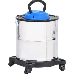 vidaXL Electrodomésticos-Aspiradora de cenizas filtro HEPA 1200 W 20 L acero inoxidable