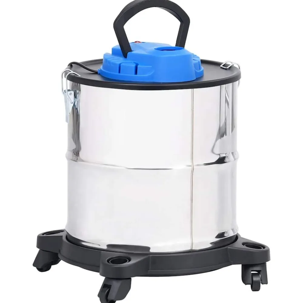 vidaXL Electrodomésticos-Aspiradora de cenizas filtro HEPA 1200 W 20 L acero inoxidable
