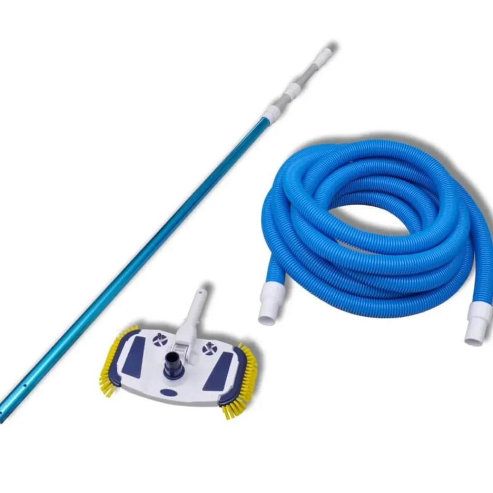 vidaXL Aspiradora de limpieza de piscinas palo telescópico y manguera Best