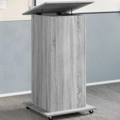 vidaXL Mobiliario De Oficina-Atril con ruedas y cajón madera 55x55x107 cm