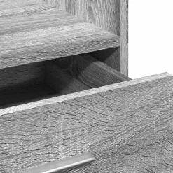vidaXL Mobiliario De Oficina-Atril con ruedas y cajón madera 55x55x107 cm