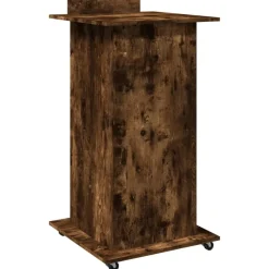 vidaXL Mobiliario De Oficina-Atril con ruedas y cajón madera 55x55x107 cm