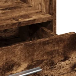 vidaXL Mobiliario De Oficina-Atril con ruedas y cajón madera 55x55x107 cm
