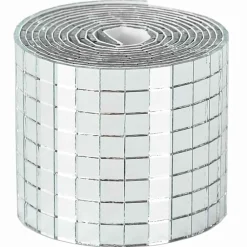 vidaXL Azulejo de Espejo Mosaico 3 pcs Plateado 100 x 4 cm Cristal