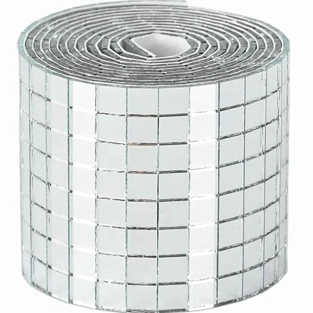 vidaXL Azulejo de Espejo Mosaico 3 pcs Plateado 100 x 4 cm Cristal
