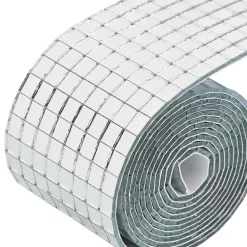 vidaXL Azulejo de Espejo Mosaico 3 pcs Plateado 100 x 4 cm Cristal