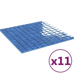 vidaXL Materiales De Construcción-ejo Mosaico 11 pcs 50 x 50 cm Cristal