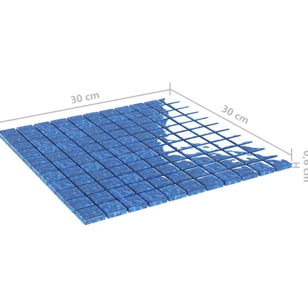 vidaXL Materiales De Construcción-ejo Mosaico 11 pcs 50 x 50 cm Cristal